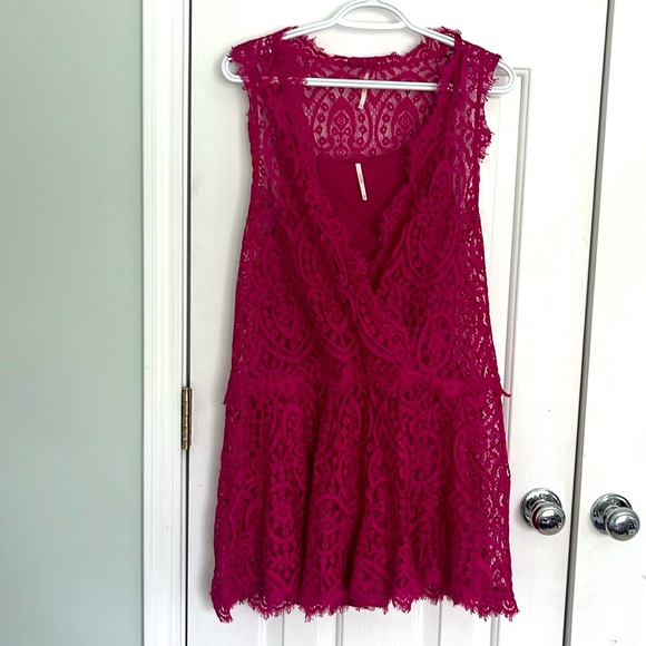 Free People Heart In Two Lace Drop Waist Dress - Picture 5 of 6
